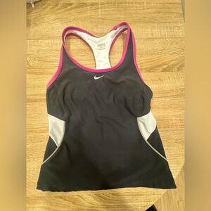 Nike Black Tank Top with Pink Trim